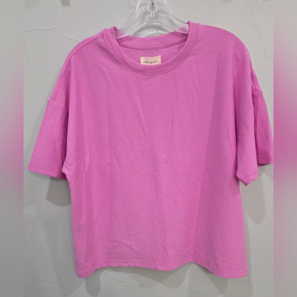 Thread & Supply Pink Ribbed Top